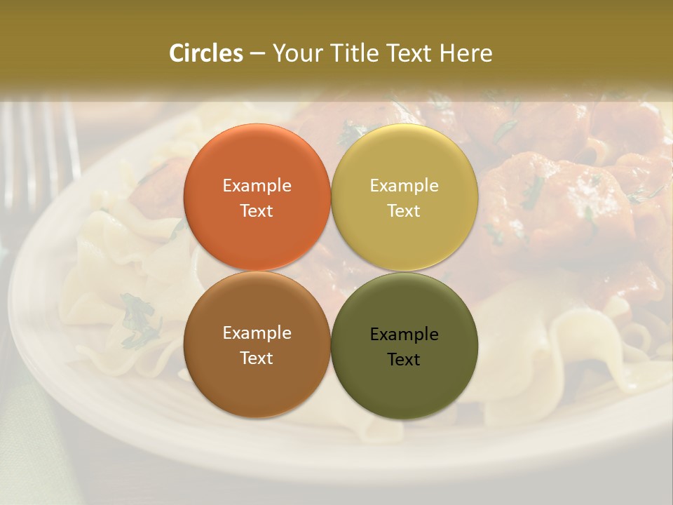 A White Plate Topped With Pasta Covered In Sauce PowerPoint Template