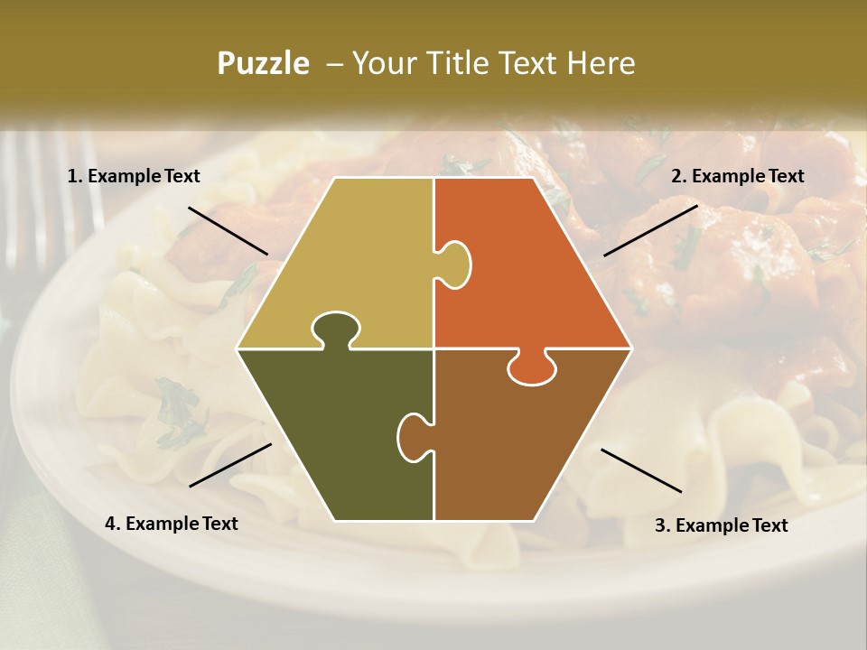 A White Plate Topped With Pasta Covered In Sauce PowerPoint Template