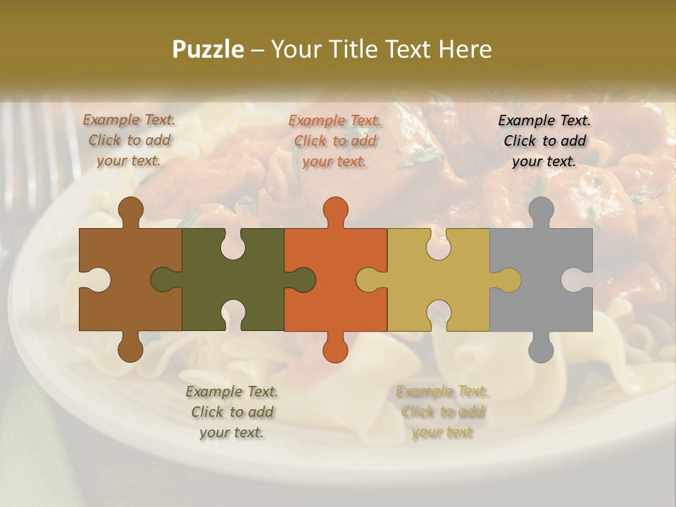 A White Plate Topped With Pasta Covered In Sauce PowerPoint Template