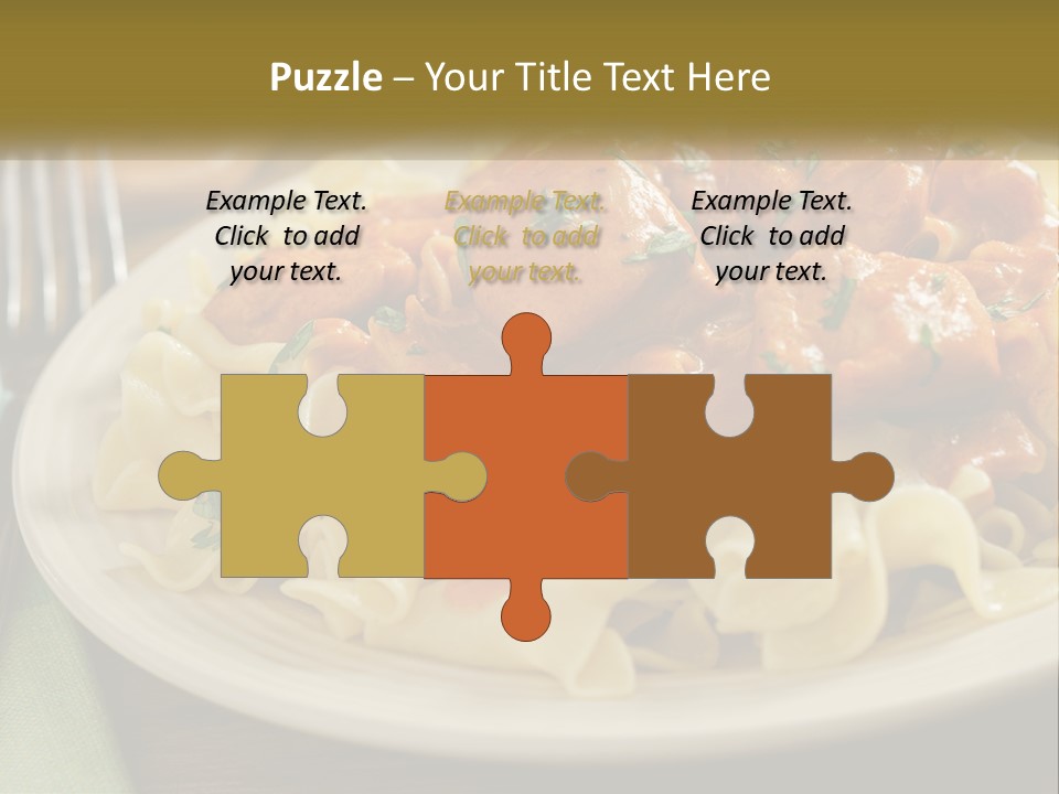 A White Plate Topped With Pasta Covered In Sauce PowerPoint Template