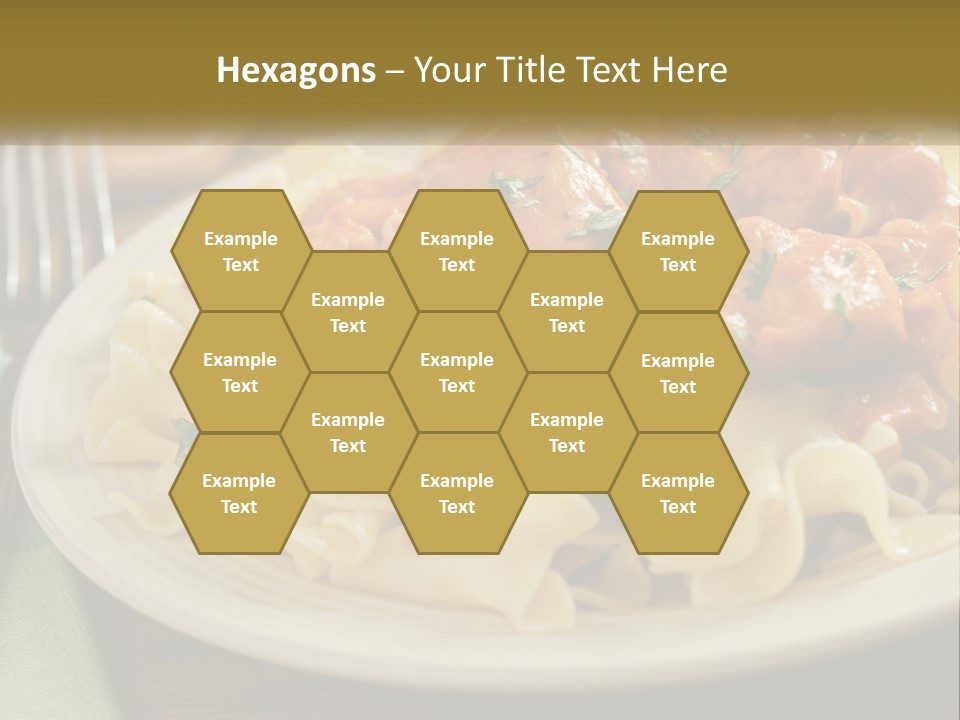 A White Plate Topped With Pasta Covered In Sauce PowerPoint Template