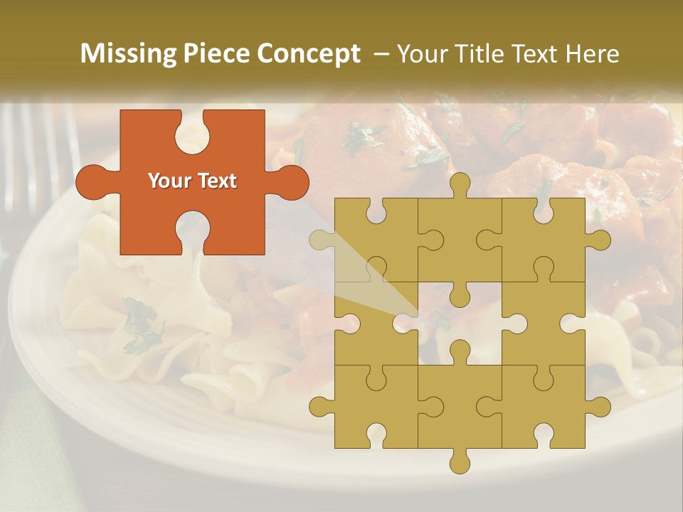 A White Plate Topped With Pasta Covered In Sauce PowerPoint Template