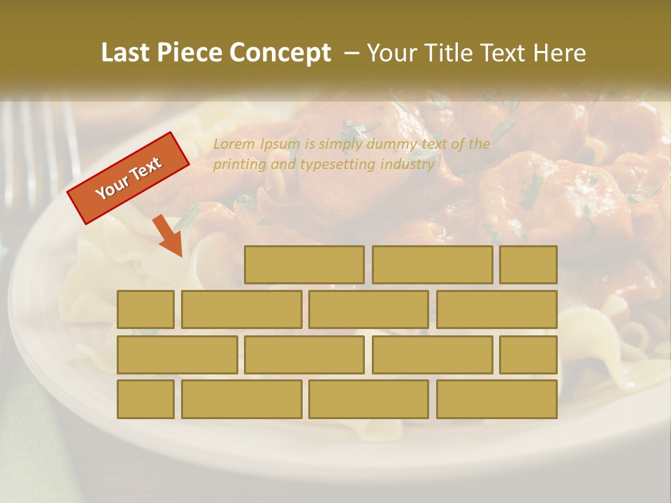 A White Plate Topped With Pasta Covered In Sauce PowerPoint Template