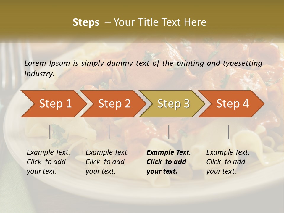 A White Plate Topped With Pasta Covered In Sauce PowerPoint Template