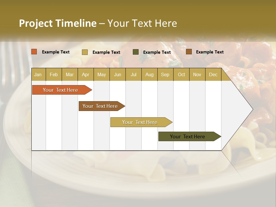 A White Plate Topped With Pasta Covered In Sauce PowerPoint Template