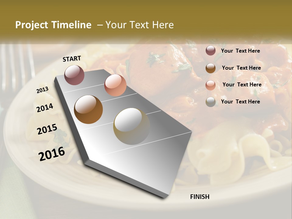 A White Plate Topped With Pasta Covered In Sauce PowerPoint Template