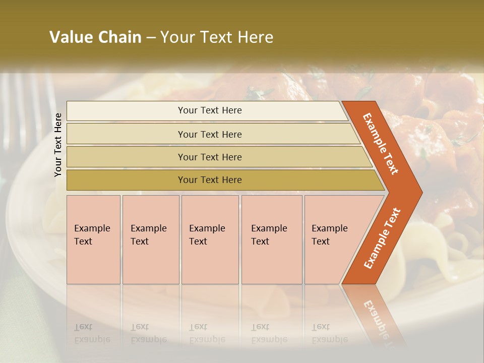 A White Plate Topped With Pasta Covered In Sauce PowerPoint Template