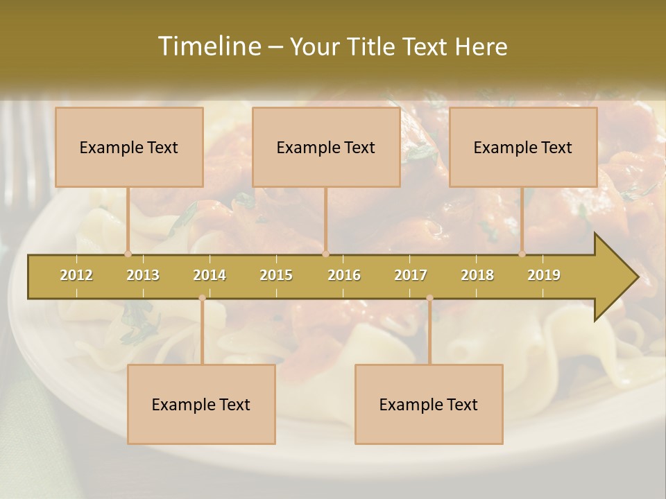 A White Plate Topped With Pasta Covered In Sauce PowerPoint Template