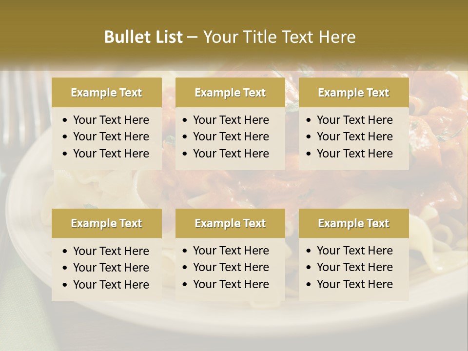 A White Plate Topped With Pasta Covered In Sauce PowerPoint Template