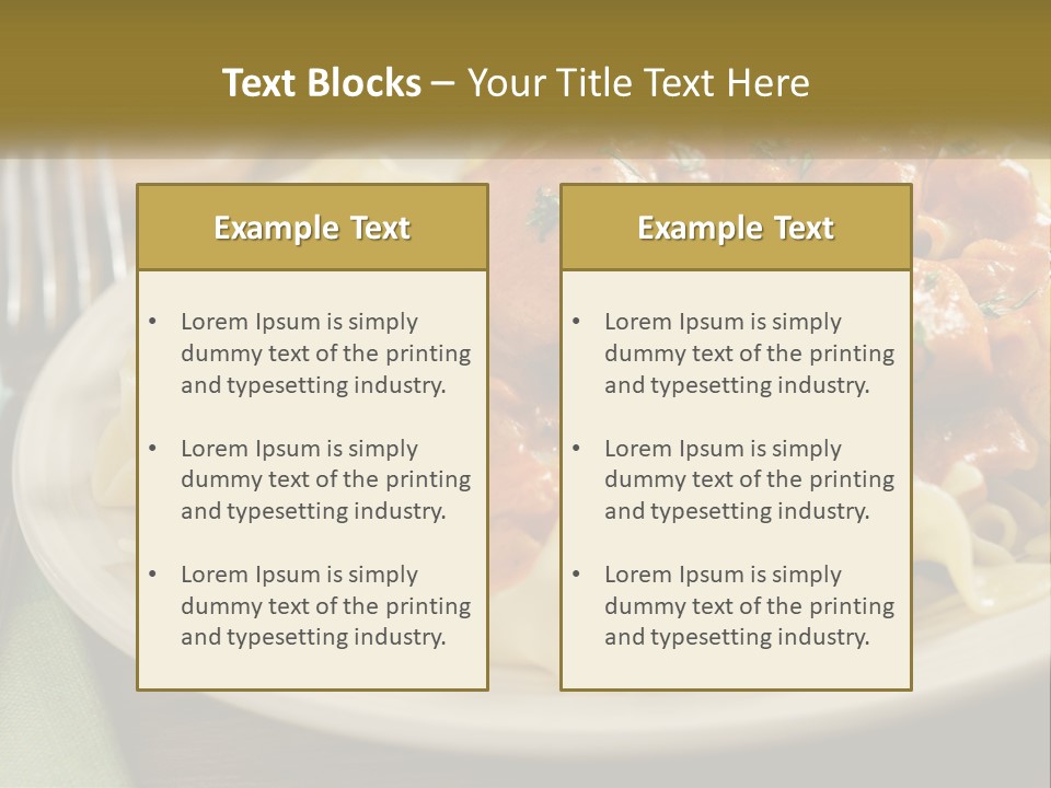 A White Plate Topped With Pasta Covered In Sauce PowerPoint Template