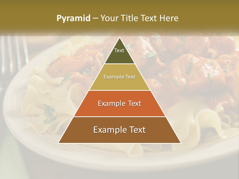 A White Plate Topped With Pasta Covered In Sauce PowerPoint Template