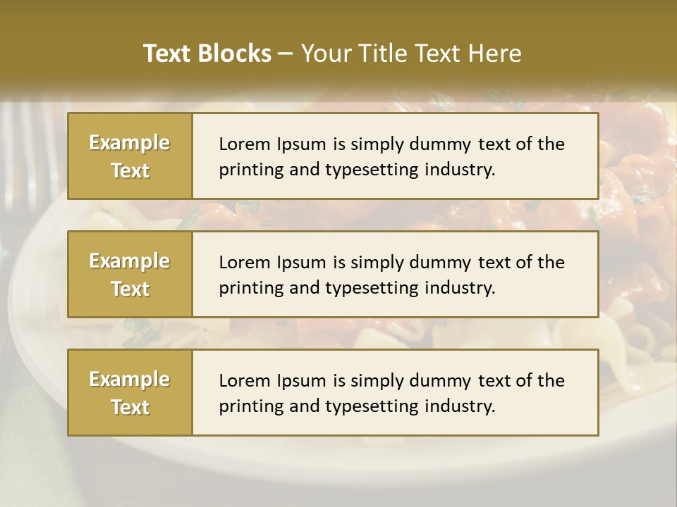 A White Plate Topped With Pasta Covered In Sauce PowerPoint Template