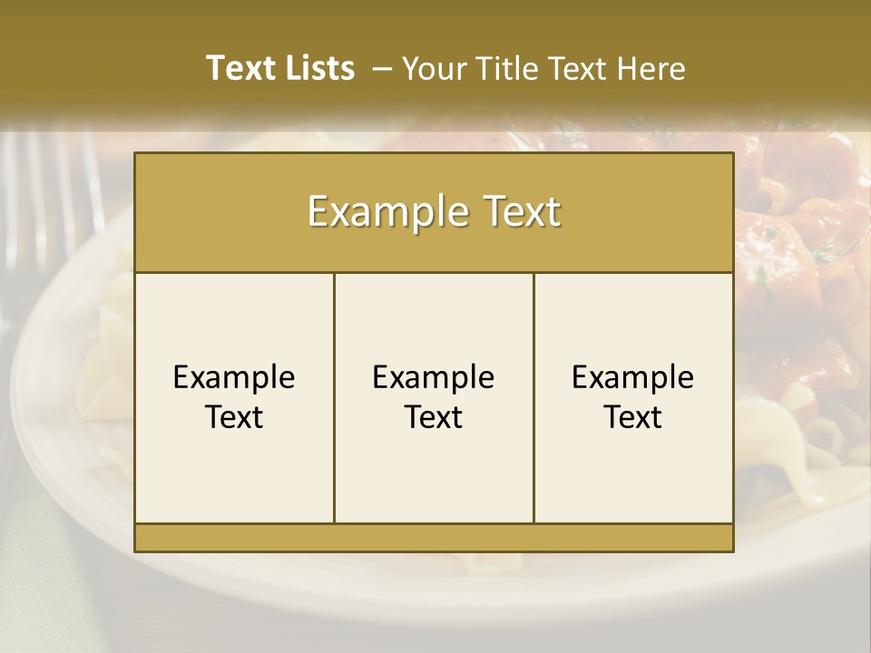 A White Plate Topped With Pasta Covered In Sauce PowerPoint Template