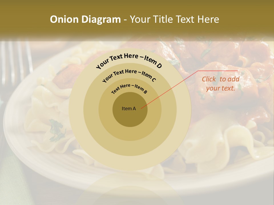 A White Plate Topped With Pasta Covered In Sauce PowerPoint Template