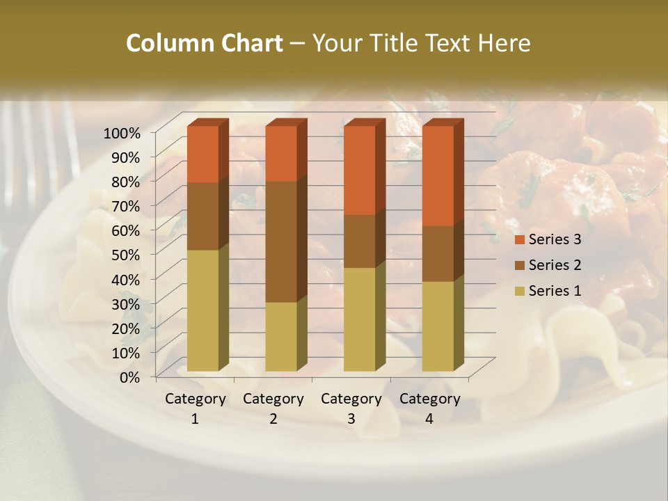 A White Plate Topped With Pasta Covered In Sauce PowerPoint Template