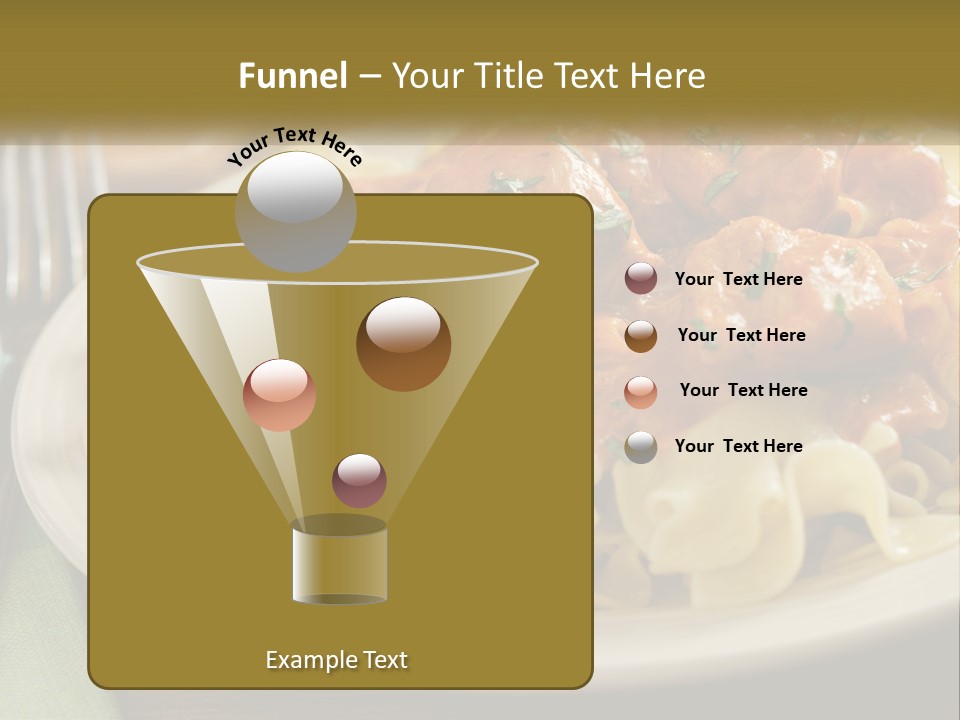 A White Plate Topped With Pasta Covered In Sauce PowerPoint Template