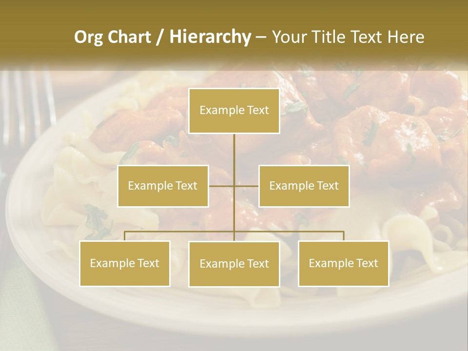 A White Plate Topped With Pasta Covered In Sauce PowerPoint Template