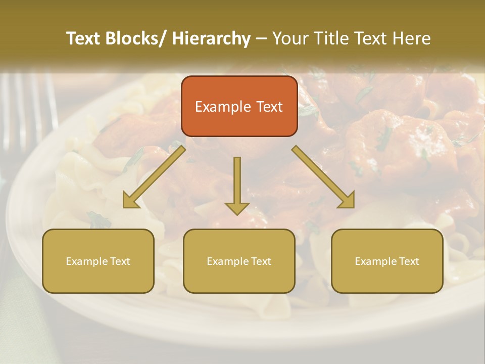 A White Plate Topped With Pasta Covered In Sauce PowerPoint Template