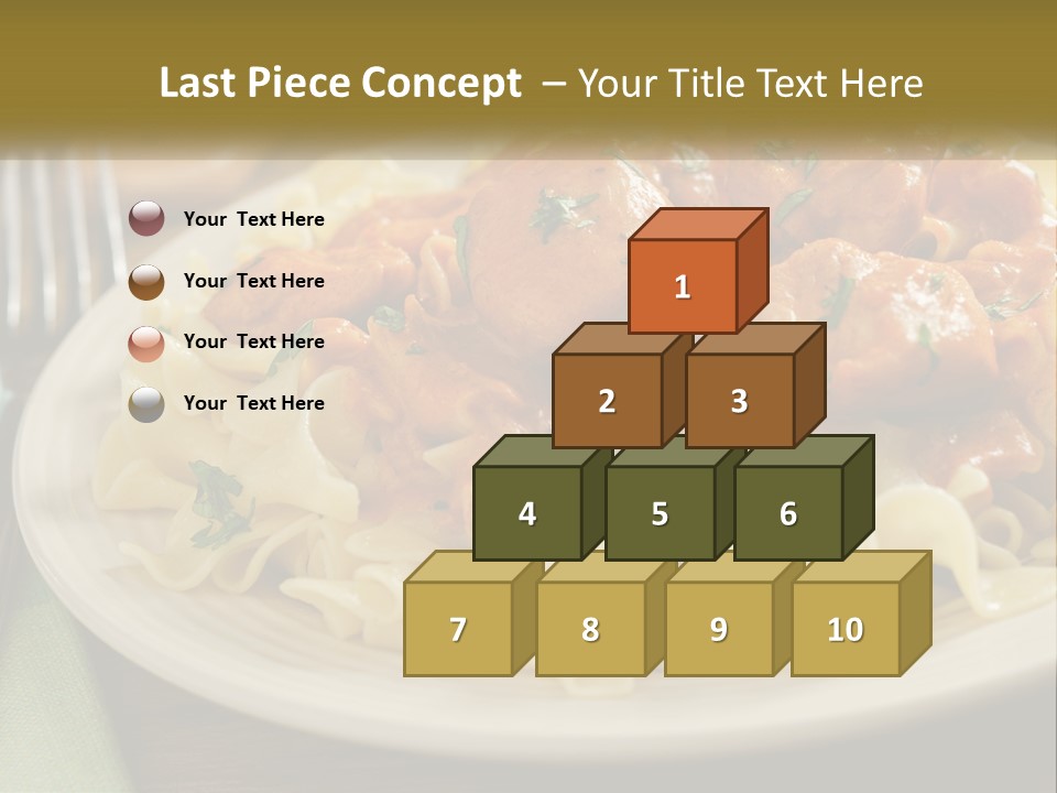 A White Plate Topped With Pasta Covered In Sauce PowerPoint Template