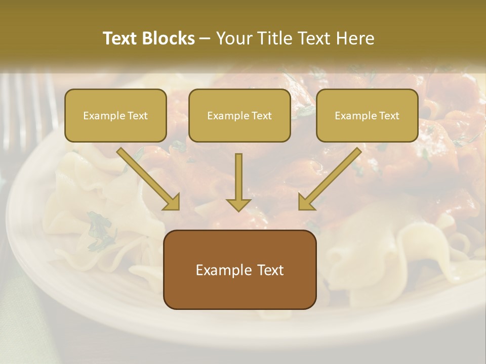 A White Plate Topped With Pasta Covered In Sauce PowerPoint Template