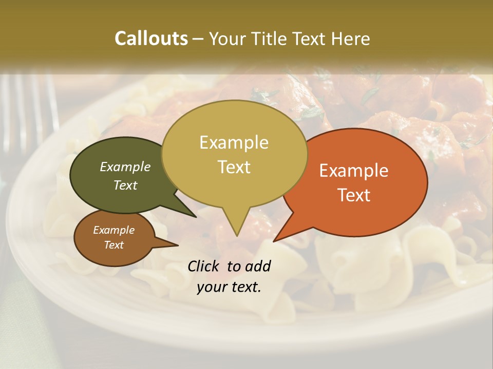 A White Plate Topped With Pasta Covered In Sauce PowerPoint Template