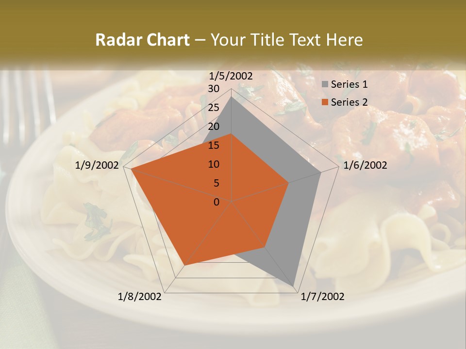 A White Plate Topped With Pasta Covered In Sauce PowerPoint Template