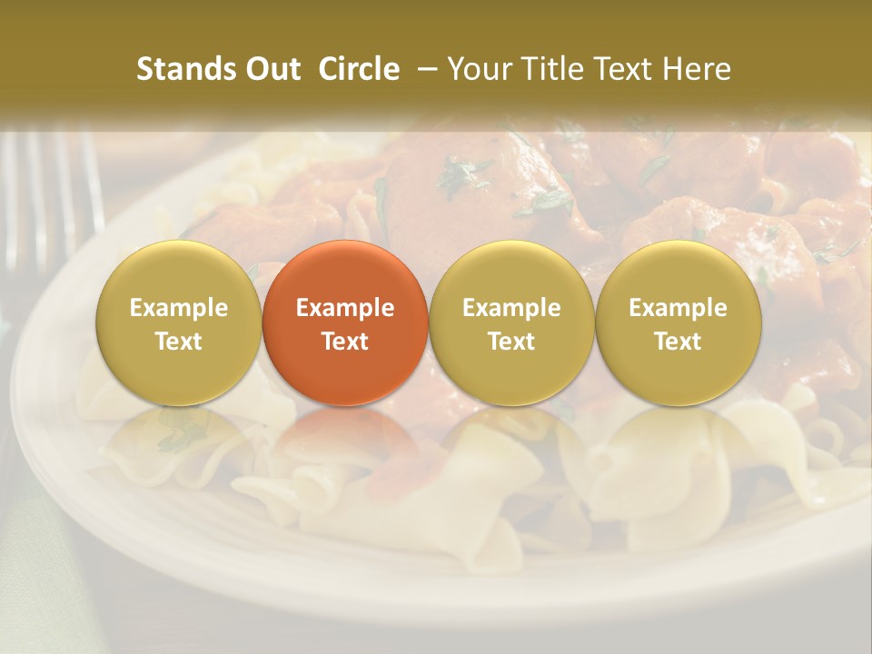 A White Plate Topped With Pasta Covered In Sauce PowerPoint Template