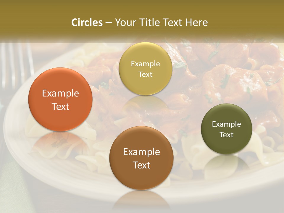 A White Plate Topped With Pasta Covered In Sauce PowerPoint Template
