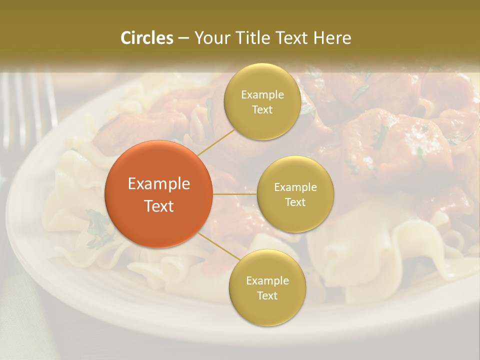 A White Plate Topped With Pasta Covered In Sauce PowerPoint Template