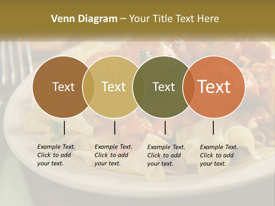 A White Plate Topped With Pasta Covered In Sauce PowerPoint Template