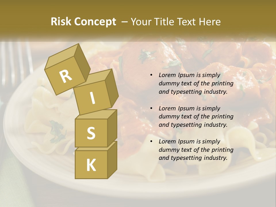 A White Plate Topped With Pasta Covered In Sauce PowerPoint Template