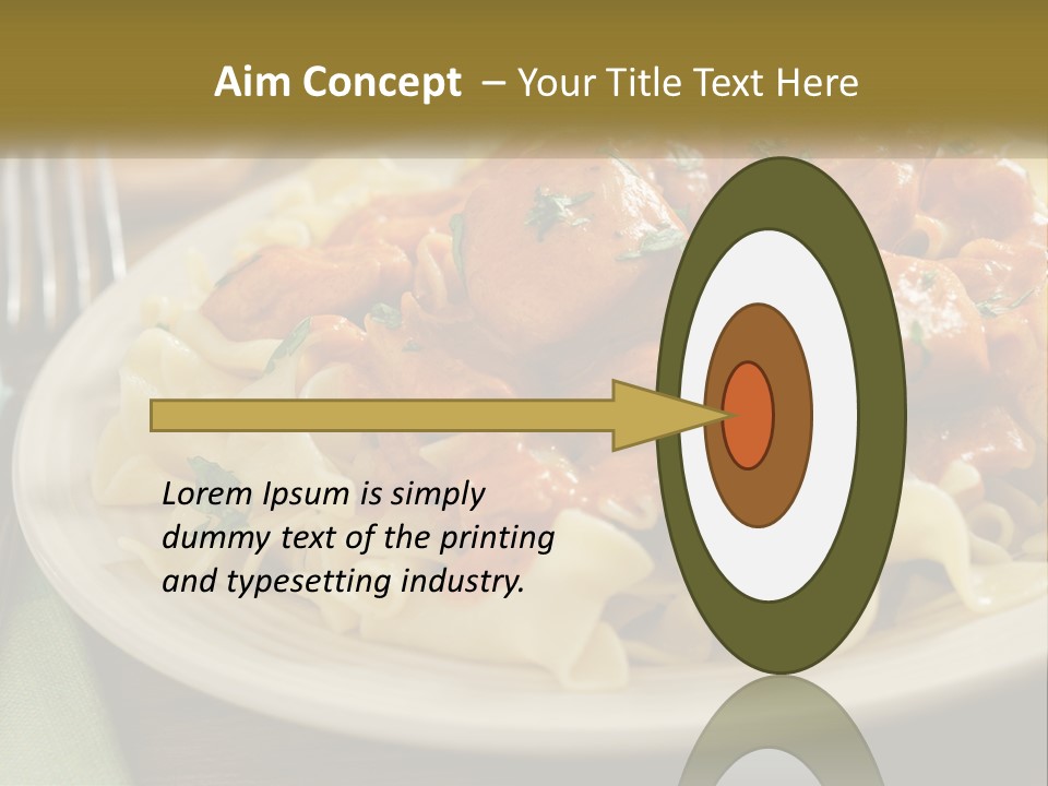 A White Plate Topped With Pasta Covered In Sauce PowerPoint Template
