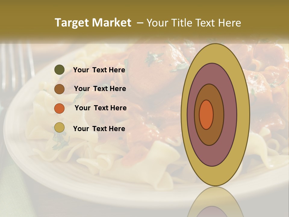 A White Plate Topped With Pasta Covered In Sauce PowerPoint Template