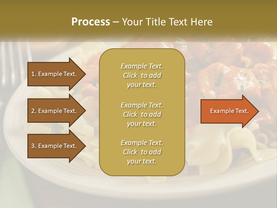 A White Plate Topped With Pasta Covered In Sauce PowerPoint Template