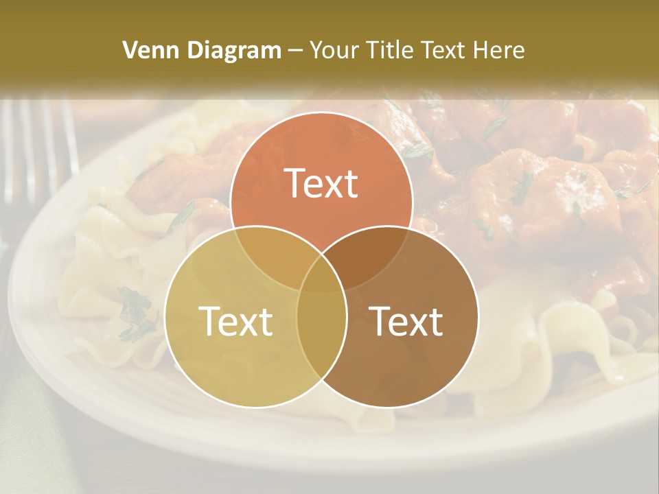 A White Plate Topped With Pasta Covered In Sauce PowerPoint Template