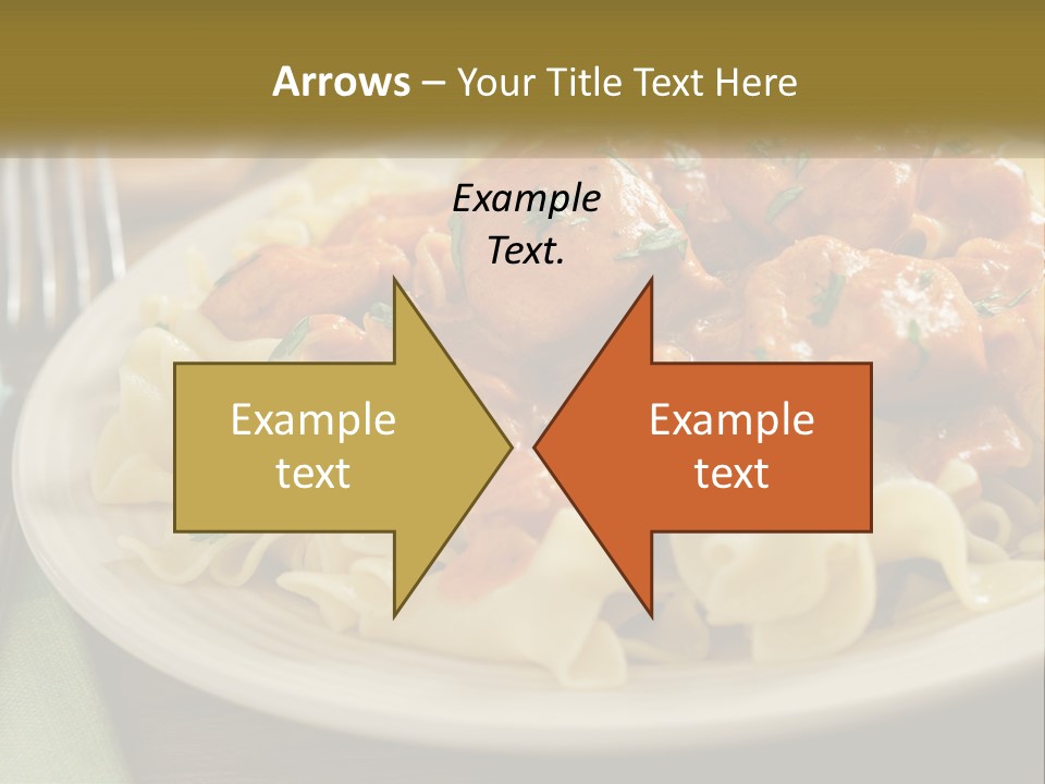 A White Plate Topped With Pasta Covered In Sauce PowerPoint Template