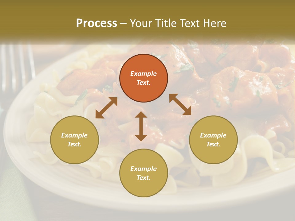A White Plate Topped With Pasta Covered In Sauce PowerPoint Template