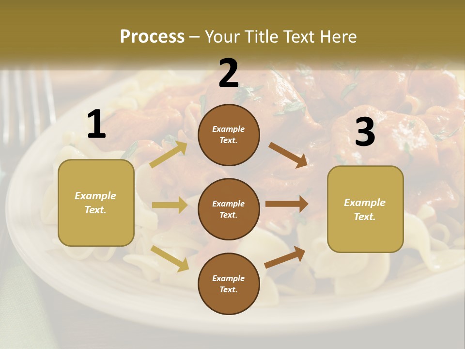 A White Plate Topped With Pasta Covered In Sauce PowerPoint Template