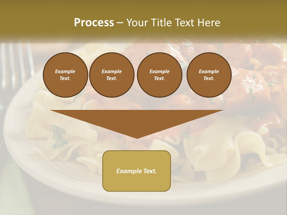 A White Plate Topped With Pasta Covered In Sauce PowerPoint Template