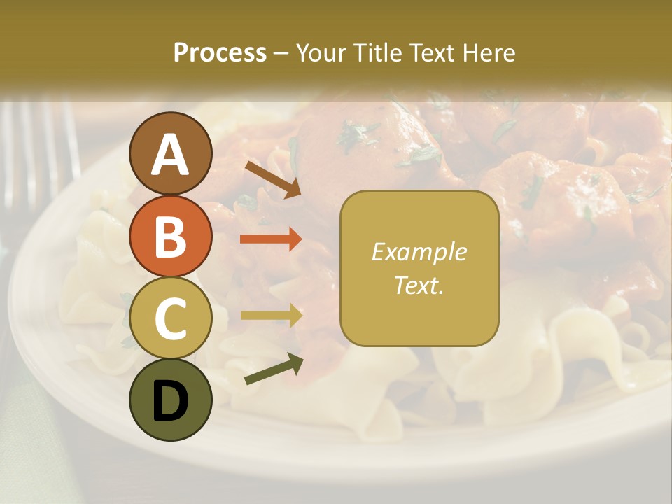 A White Plate Topped With Pasta Covered In Sauce PowerPoint Template
