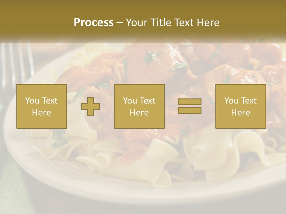 A White Plate Topped With Pasta Covered In Sauce PowerPoint Template