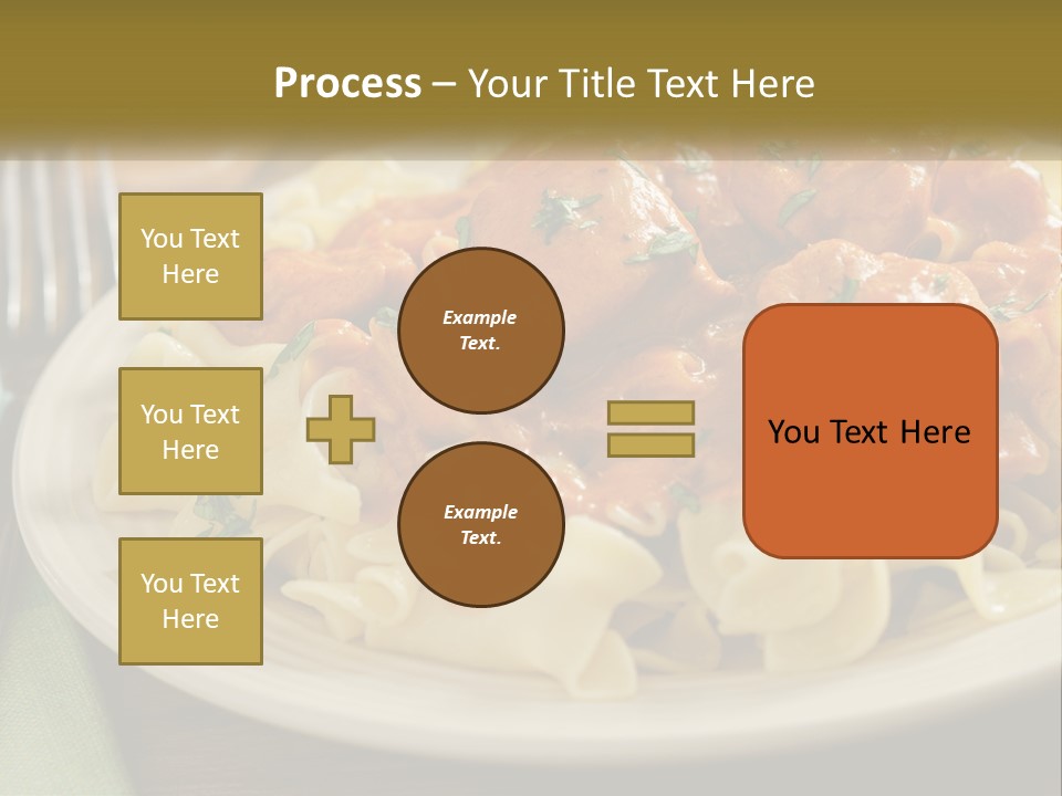 A White Plate Topped With Pasta Covered In Sauce PowerPoint Template