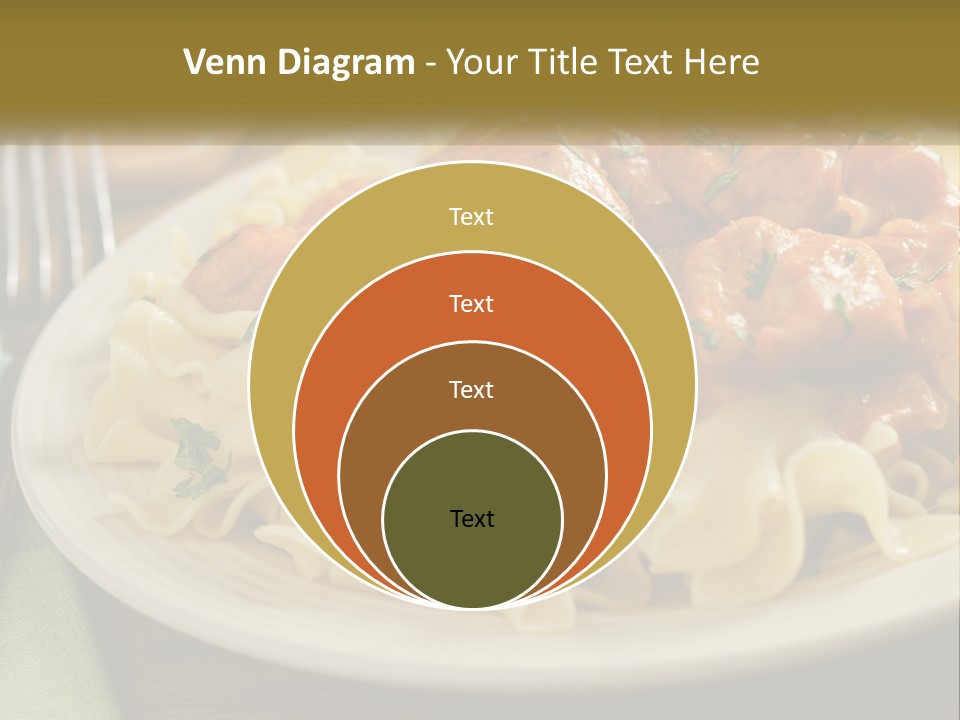 A White Plate Topped With Pasta Covered In Sauce PowerPoint Template