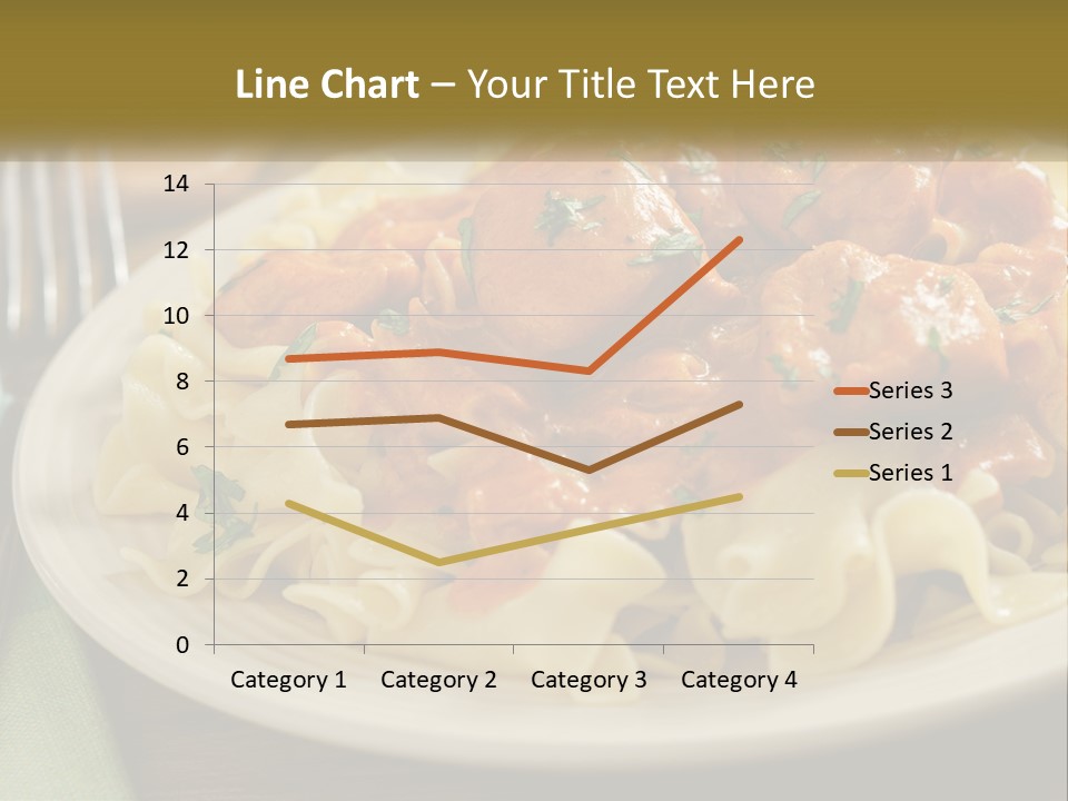A White Plate Topped With Pasta Covered In Sauce PowerPoint Template