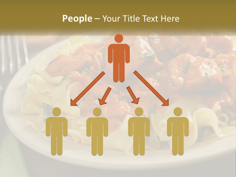 A White Plate Topped With Pasta Covered In Sauce PowerPoint Template