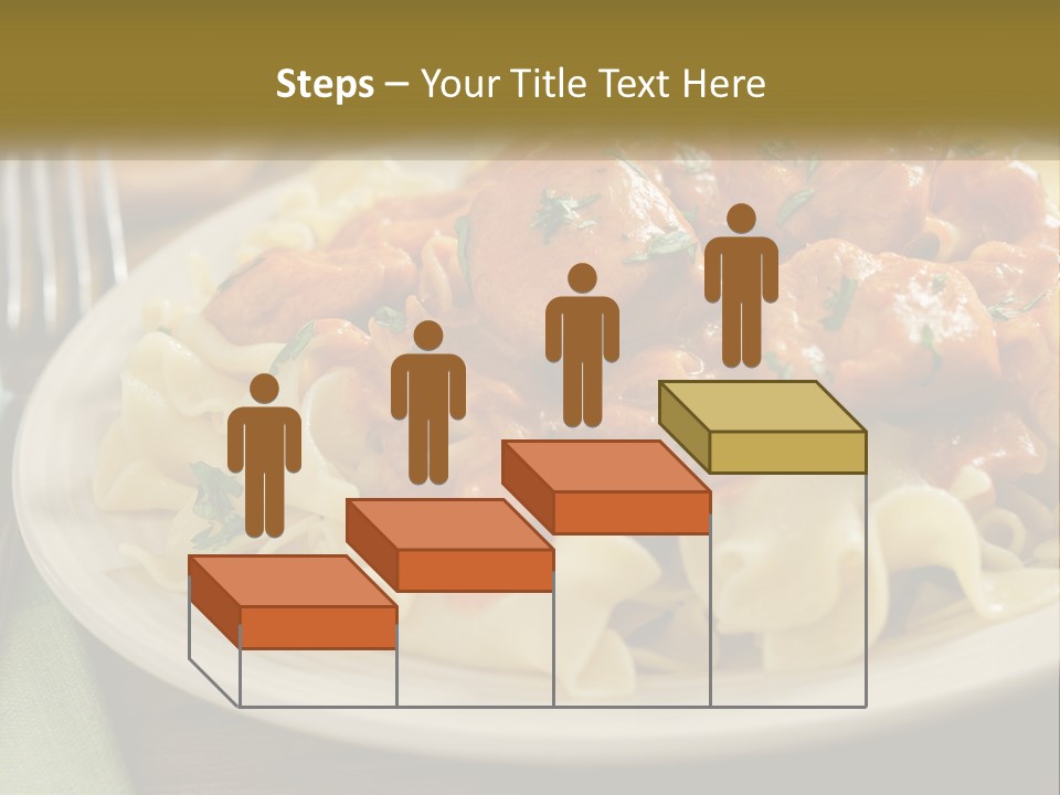 A White Plate Topped With Pasta Covered In Sauce PowerPoint Template