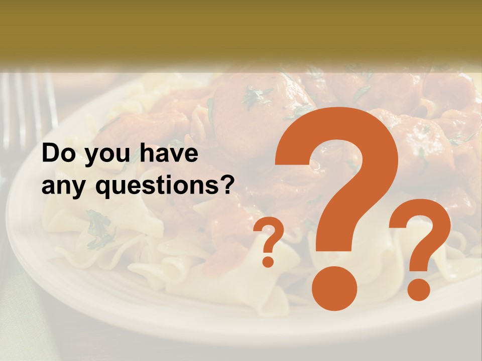 A White Plate Topped With Pasta Covered In Sauce PowerPoint Template