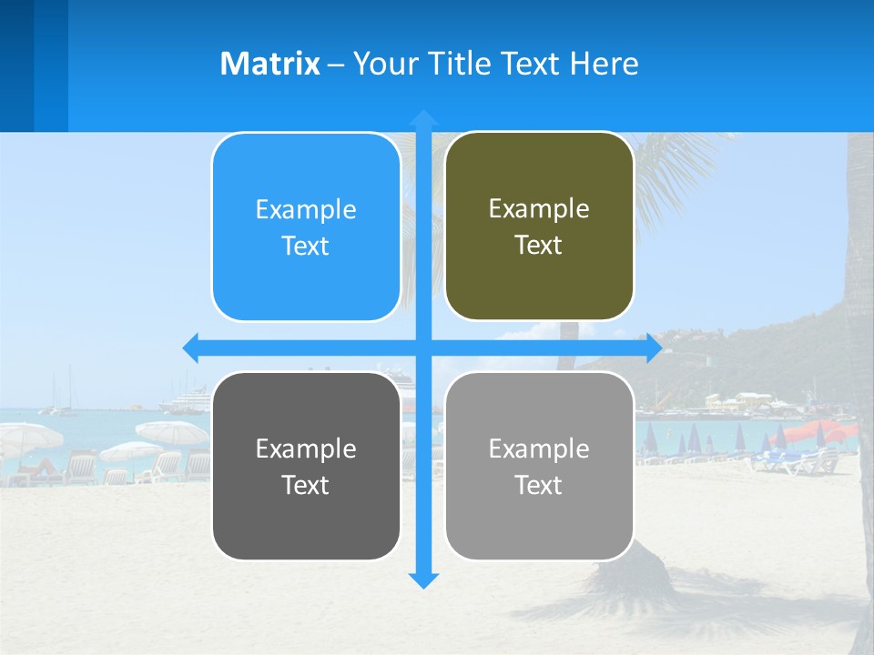 A Palm Tree On A Beach With A Cruise Ship In The Background PowerPoint Template