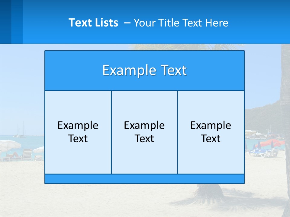 A Palm Tree On A Beach With A Cruise Ship In The Background PowerPoint Template