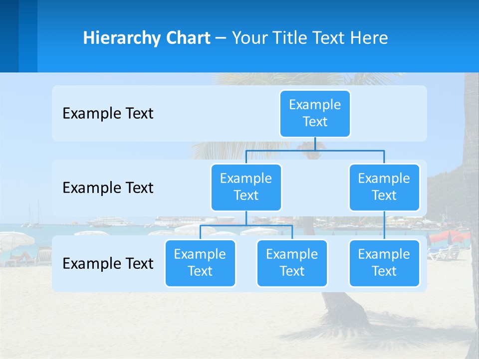 A Palm Tree On A Beach With A Cruise Ship In The Background PowerPoint Template